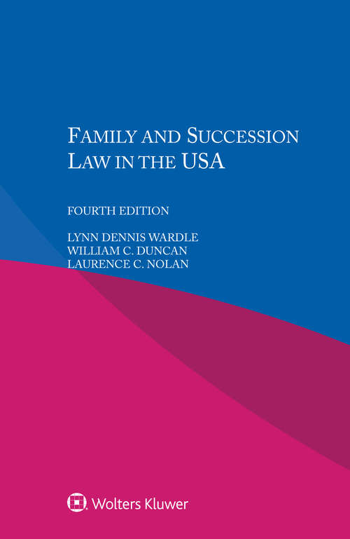 Book cover of Family and Succession Law in the USA (4)