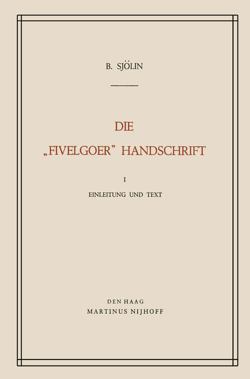 Book cover of Die „Fivelgoer“ Handschrift (1970) (OUDFRIESE TAAL- EN RECHTSBRONNEN #12)