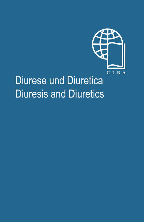 Book cover of Diurese und Diuretica / Diuresis and Diuretics: Ein Internationales Symposion / An International Symposium (1959)