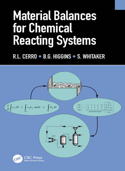 Book cover of Material Balances for Chemical Reacting Systems