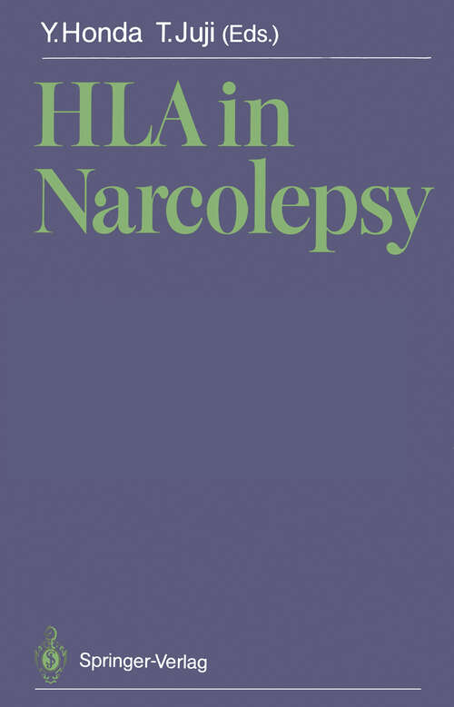 Book cover of HLA in Narcolepsy (1988)