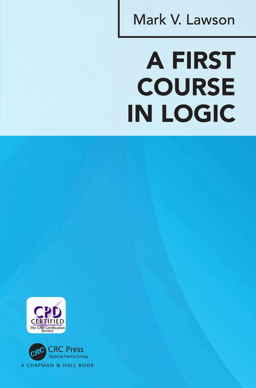 Book cover of A First Course in Logic