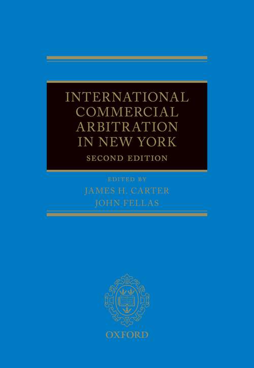 Book cover of International Commercial Arbitration in New York