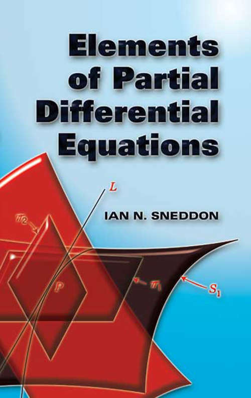 Book cover of Elements of Partial Differential Equations