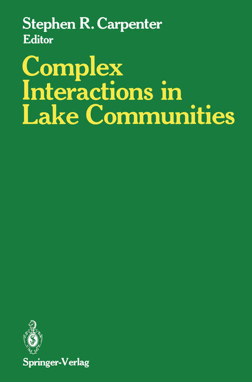 Book cover of Complex Interactions in Lake Communities (1988)