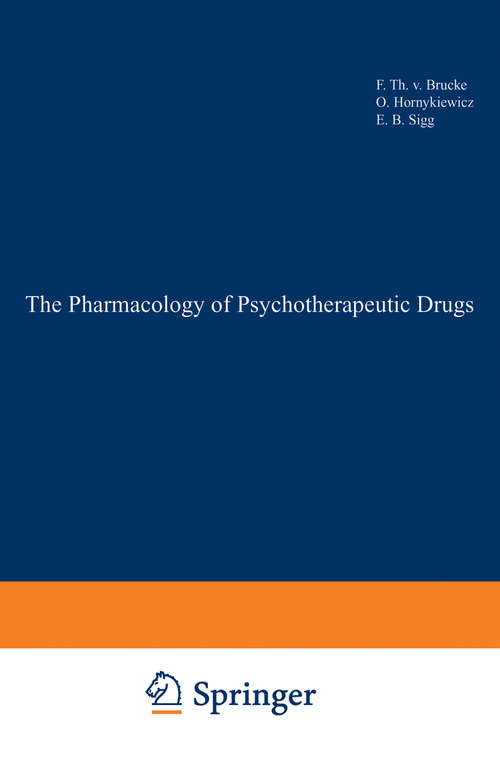 Book cover of The Pharmacology of Psychotherapeutic Drugs (1969) (Heidelberg Science Library)
