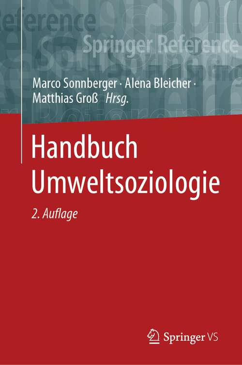 Book cover of Handbuch Umweltsoziologie (2. Aufl. 2024)