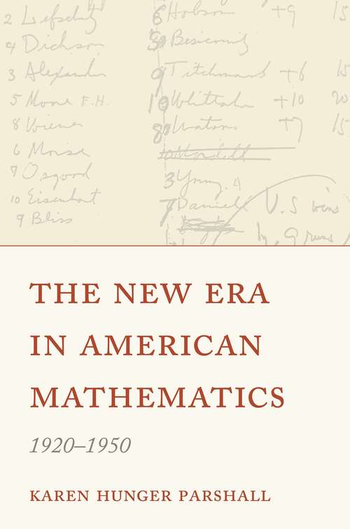 Book cover of The New Era in American Mathematics, 1920–1950