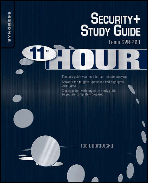 Book cover of Eleventh Hour Security+: Exam SY0-201 Study Guide