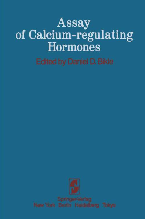 Book cover of Assay of Calcium-regulating Hormones (1983)