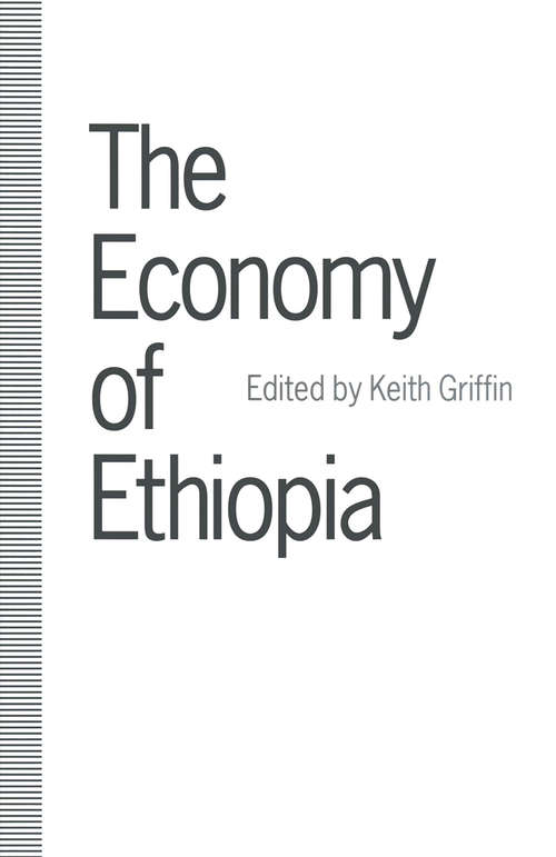 Book cover of The Economy of Ethiopia (1st ed. 1992)