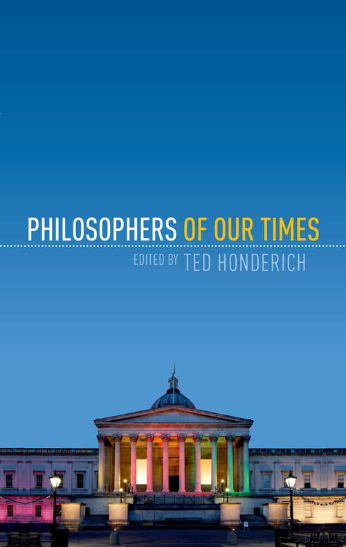 Book cover of Philosophers of Our Times