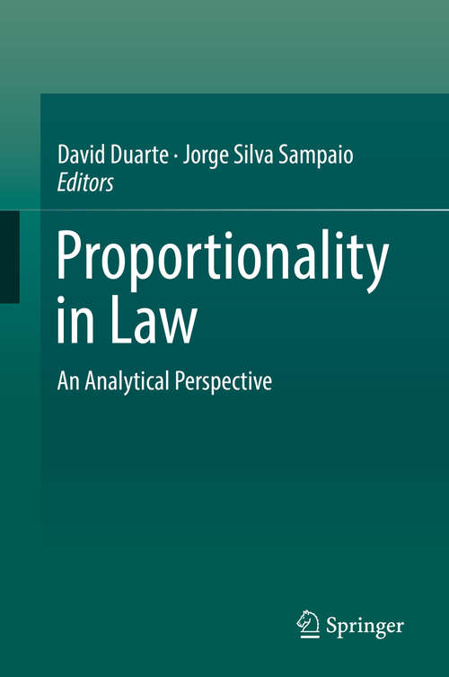 Book cover of Proportionality in Law: An Analytical Perspective