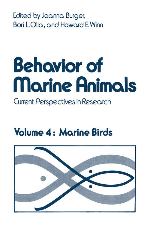 Book cover of Behavior of Marine Animals: Current Perspectives in Research. Marine Birds (1980)
