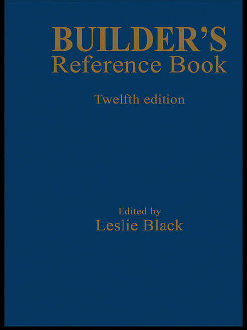 Book cover of Builder's Reference Book (12)