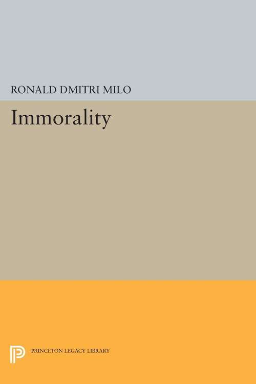 Book cover of Immorality