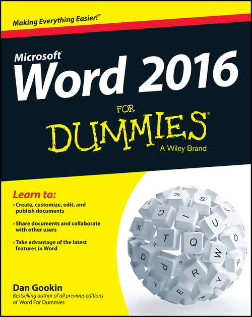 Book cover of Word 2016 For Dummies