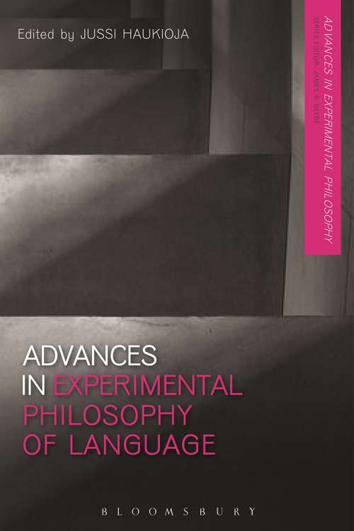 Book cover of Advances in Experimental Philosophy of Language (Advances in Experimental Philosophy)