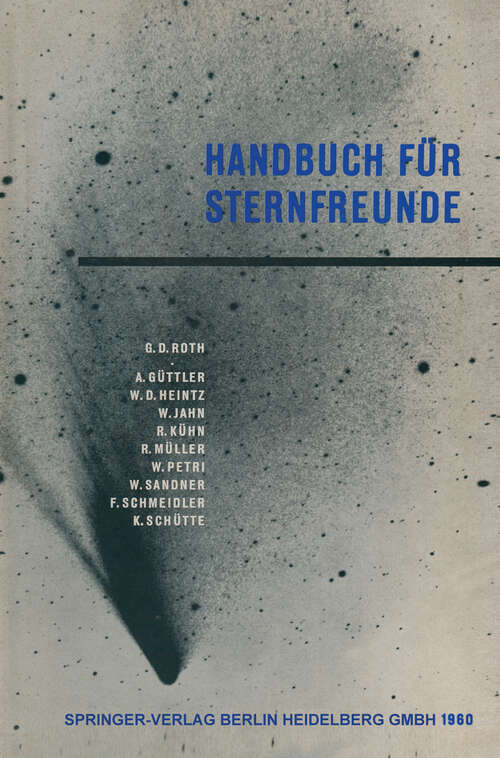 Book cover of Handbuch für Sternfreunde: Wegweiser für die Praktische  Astronomische  Arbeit (1960)