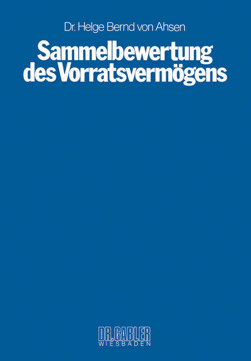Book cover of Sammelbewertung des Vorratsvermögens (1977)