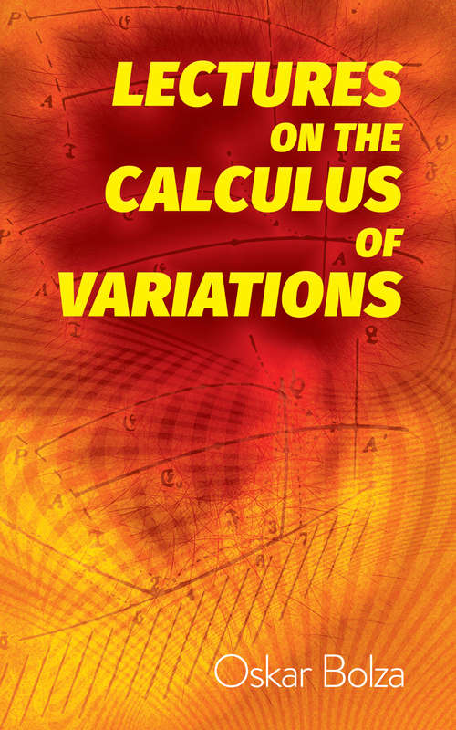 Book cover of Lectures on the Calculus of Variations (Dover Books on Mathematics)