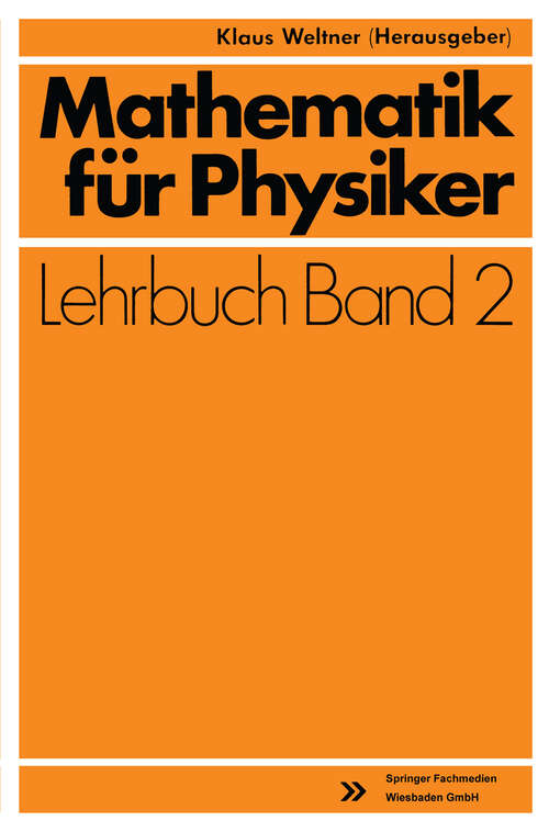 Book cover of Mathematik für Physiker: Basiswissen für das Grundstudium Experimentalphysik (3. Aufl. 1978)