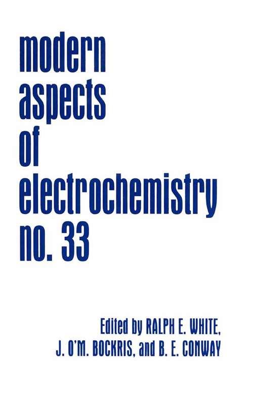 Book cover of Modern Aspects of Electrochemistry (1999) (Modern Aspects of Electrochemistry #33)