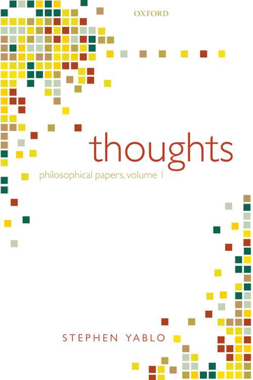 Book cover of Thoughts: Papers On Mind, Meaning, And Modality