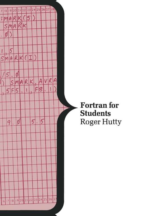 Book cover of Fortran for Students (1st ed. 1980)