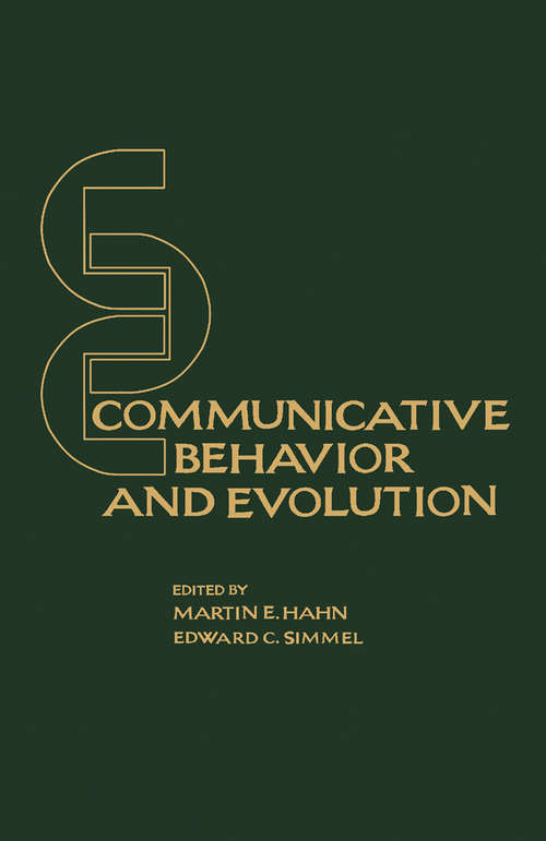 Book cover of Communicative Behavior and Evolution