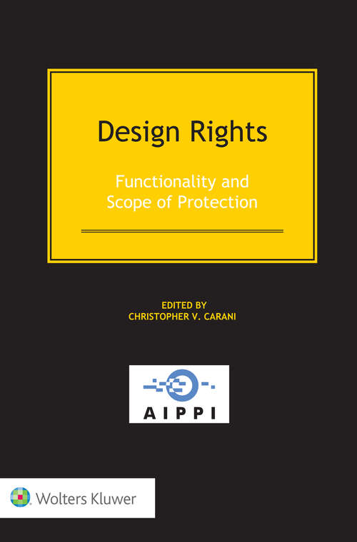 Book cover of Design Rights: Functionality and Scope of Protection