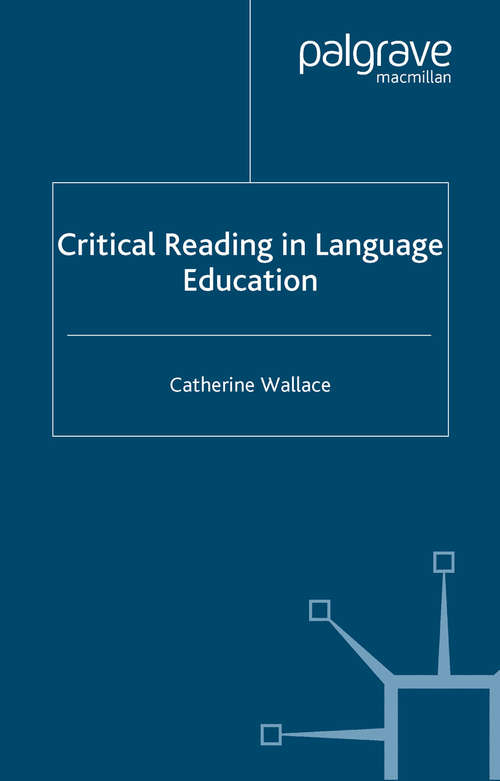 Book cover of Critical Reading in Language Education (2003)