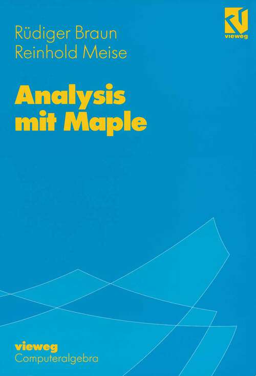 Book cover of Analysis mit Maple (1995)