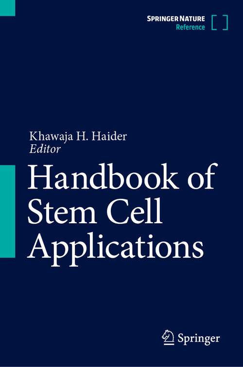 Book cover of Handbook of Stem Cell Applications