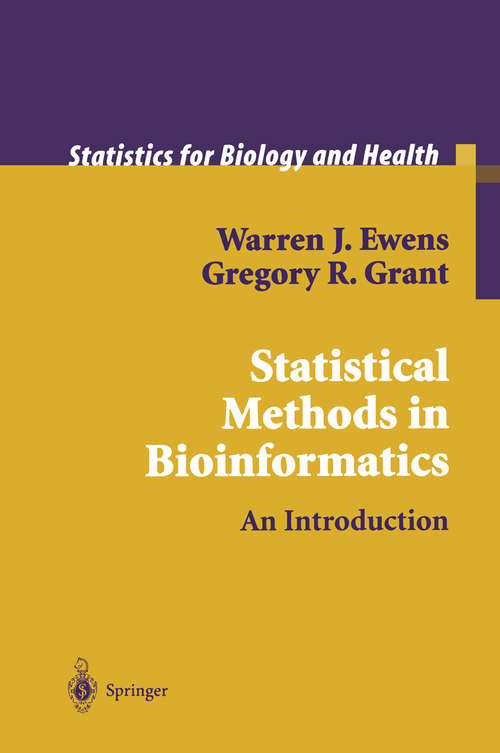 Book cover of Statistical Methods in Bioinformatics: An Introduction (2001) (Statistics for Biology and Health)