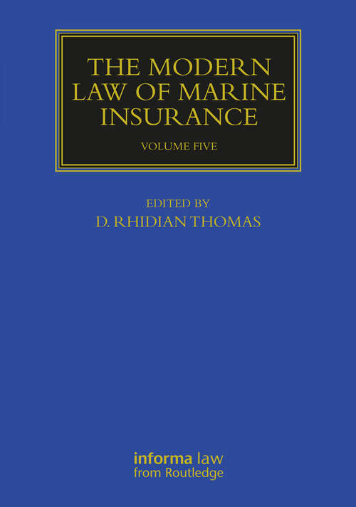 Book cover of The Modern Law of Marine Insurance: Volume Five (Maritime and Transport Law Library)