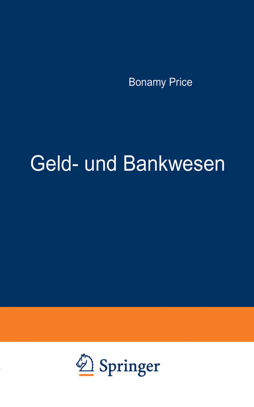 Book cover of Geld- und Bankwesen (1877)