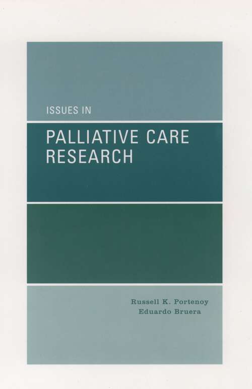 Book cover of Issues In Palliative Care Research