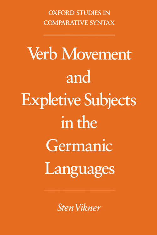 Book cover of Verb Movement And Expletive Subjects In The Germanic Languages