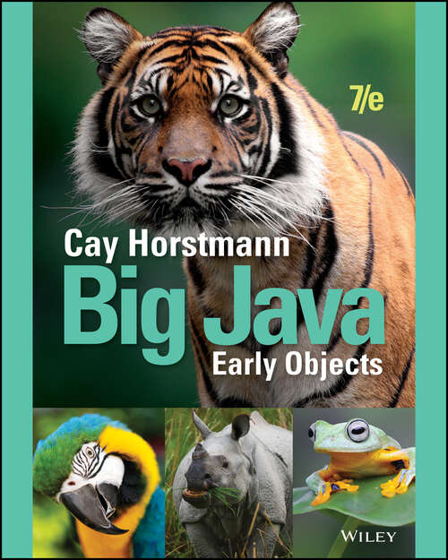 Book cover of Big Java: Early Objects (7)