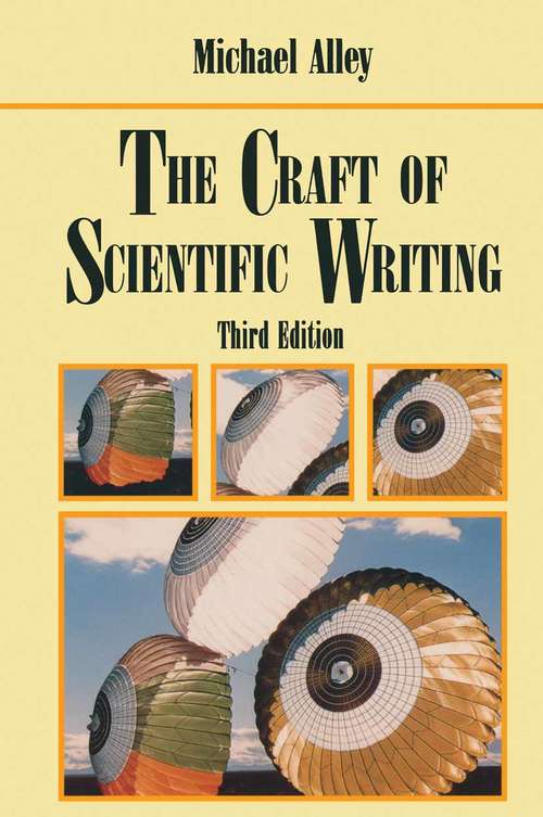 Book cover of The Craft of Scientific Writing (3rd ed. 1996)