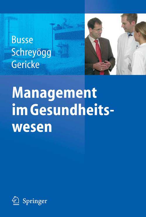 Book cover of Management im Gesundheitswesen (2006)