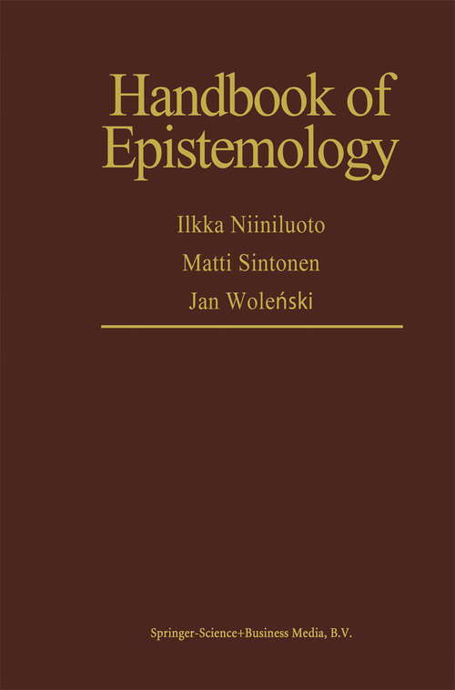 Book cover of Handbook of Epistemology (2004)