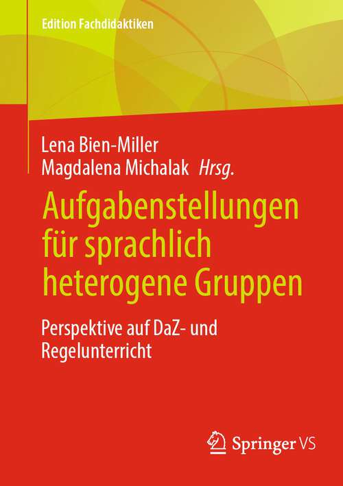 Book cover of Aufgabenstellungen für sprachlich heterogene Gruppen