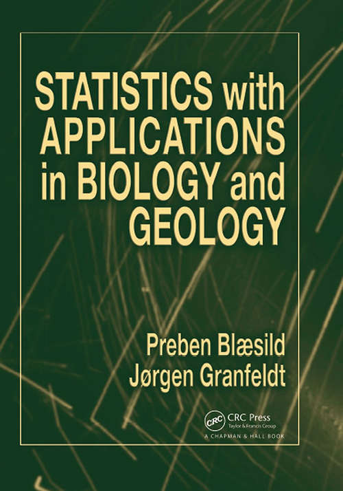 Book cover of Statistics with Applications in Biology and Geology