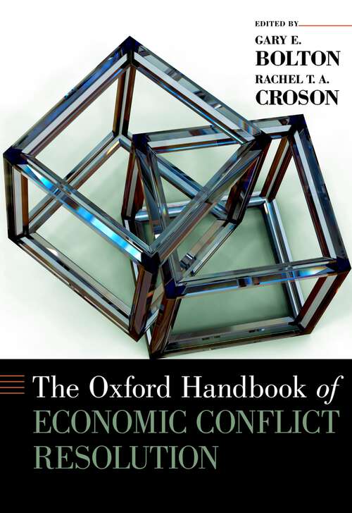 Book cover of The Oxford Handbook of Economic Conflict Resolution (Oxford Handbooks)
