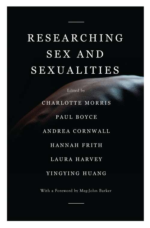 Book cover of Researching Sex and Sexualities: Reflections On Methodologies