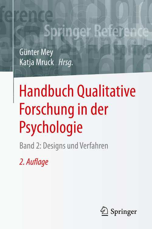Book cover of Handbuch Qualitative Forschung in der Psychologie: Band 2: Designs und Verfahren (2. Aufl. 2020)