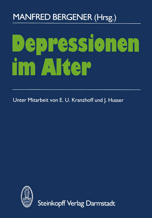 Book cover of Depressionen im Alter (1986)