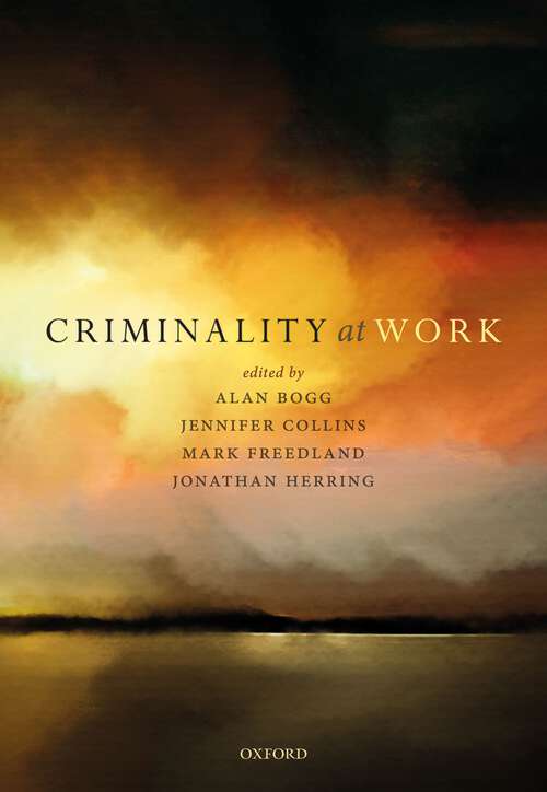 Book cover of Criminality at Work